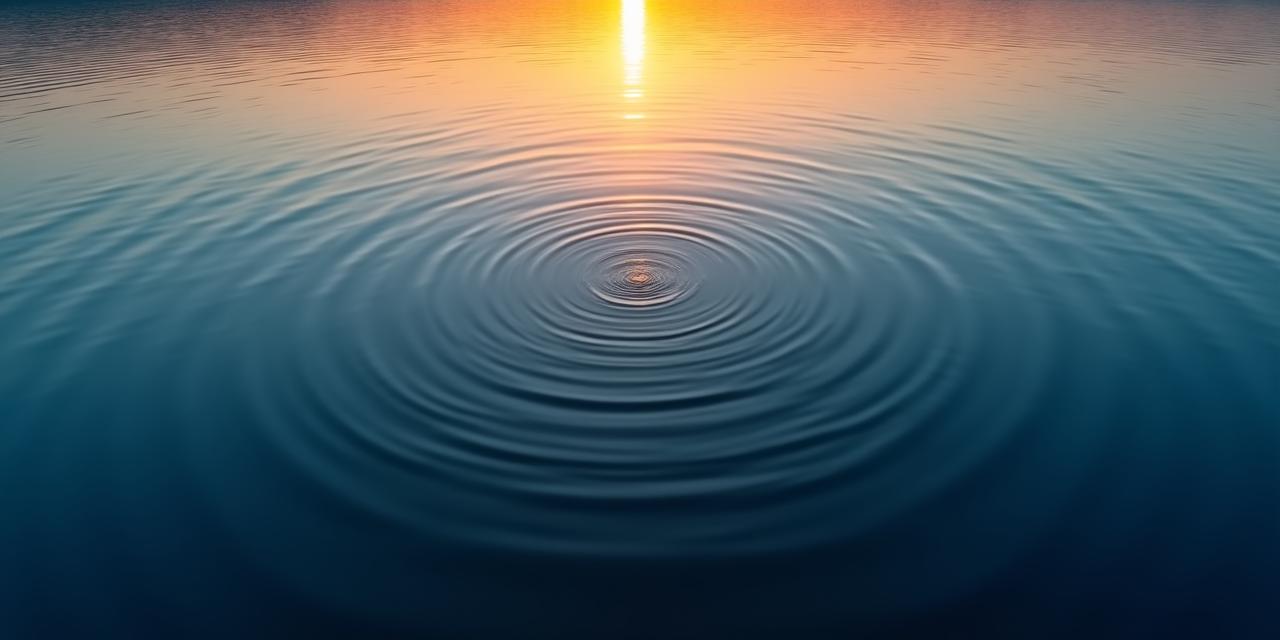 A serene overhead view of a calm New York lake at dawn, representing peace and security